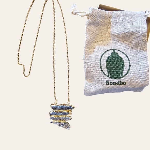 Raw Blue Kyanite Necklace - Picture 4 of 4